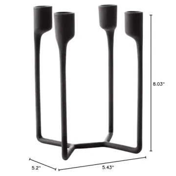 Stylish NORMANN COPENHAGEN Black Candlestick for Home Decor
