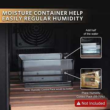 NEEDONE Electric Cooler Humidor for Cigars, 23L, 150 Counts