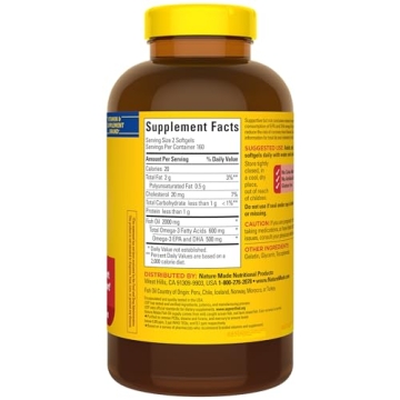 Nature Made Fish Oil 1000 mg Softgels - Heart Health Support