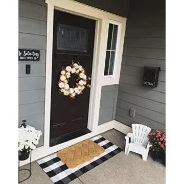 Durable LEVINIS Black and White Doormat for Every Space