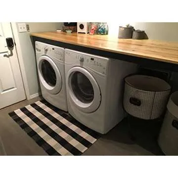 Durable LEVINIS Black and White Doormat for Every Space