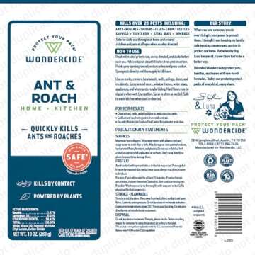 Wondercide - Mosquito & Fly and Ant & Roach Killer Aerosol Spray Bundle - Kills Bugs with Natural Essential Oils - Pet and Family Safe - for Indoor and Outdoor Areas - 10 oz - 2 Pack