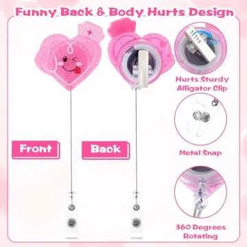 Gjinxi Cute Badge Reel Holder for Nurse and Medical Professionals