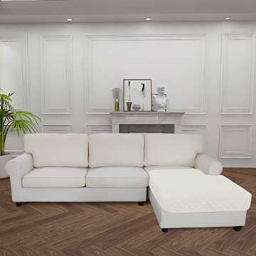 Easy-Going Sofa Slipcover L Shape Sectional Couch Cover 42 x 68 inches Rectangular Chaise Lounge Cov...