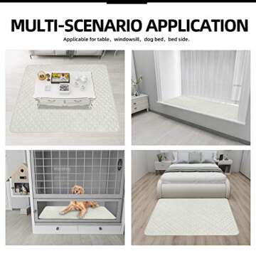 Easy-Going Sofa Slipcover L Shape Sectional Couch Cover 42 x 68 inches Rectangular Chaise Lounge Cover Reversible Sofa Cover Furniture Protector for Pets Kids Children Dog Cat (Ivory/Ivory)