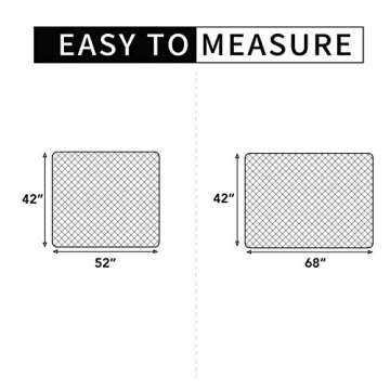 Easy-Going Sofa Slipcover L Shape Sectional Couch Cover 42 x 68 inches Rectangular Chaise Lounge Cover Reversible Sofa Cover Furniture Protector for Pets Kids Children Dog Cat (Ivory/Ivory)