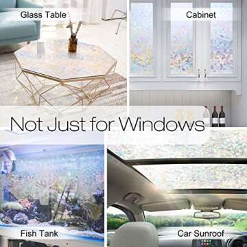 rabbitgoo Rainbow Window Privacy Film for Stylish Decor