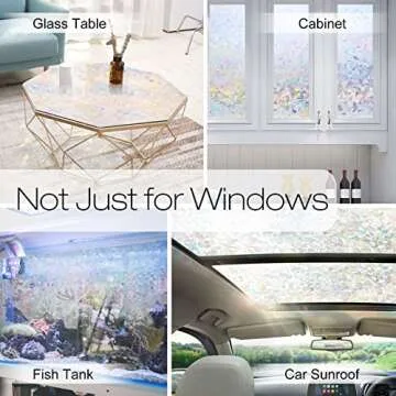 rabbitgoo Rainbow Window Privacy Film for Stylish Decor