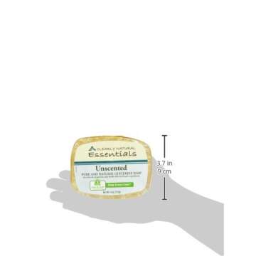 Clearly Natural Glycerine Bar Soap Unscented - 4 oz 4 Pack