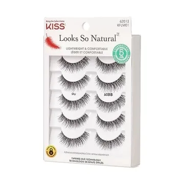 KISS Looks So Natural False Eyelashes 5 Pairs Multipack