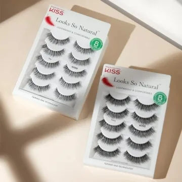 KISS Looks So Natural False Eyelashes 5 Pairs Multipack