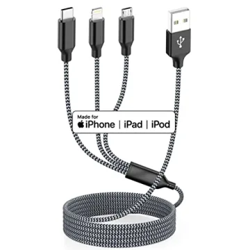 Multi Charging Cable 3Pack - 4FT Braided Cord
