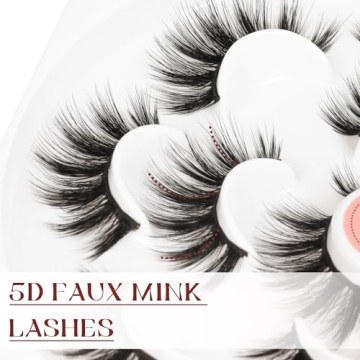 Veleasha Dubai 5D Faux Mink Lashes - Luxurious Volume 7 Pairs