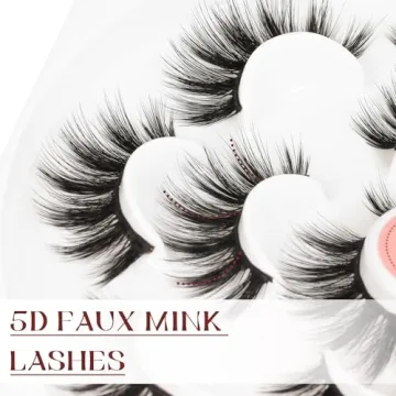 Veleasha Dubai 5D Faux Mink Lashes - Luxurious Volume 7 Pairs