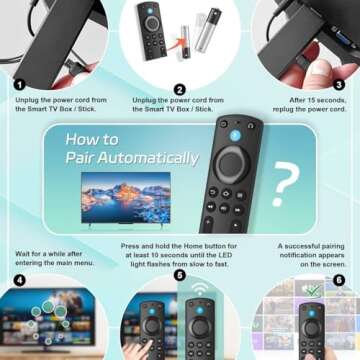 Replacement Voice Remote Control for Smart TVs Stick(2nd/3rd Gen)/4K/Lite,TV Cube(1st/2nd/3rd Gen),C...