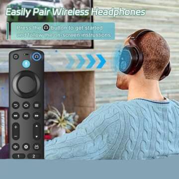 Replacement Voice Remote Control for Smart TVs and Fire Stick