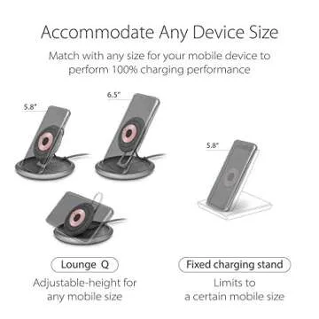 Moshi Lounge Q Wireless Charger Stand - Fast Charging & Adjustable