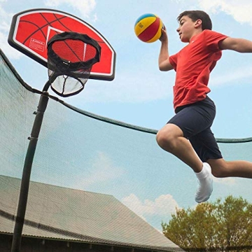 JumpKing Trampoline Basketball Hoop with Inflatable Basketball