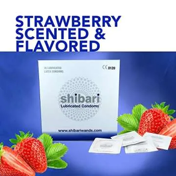 Shibari Male Condoms - Ultra-Thin Lubricated Strawberry Scented