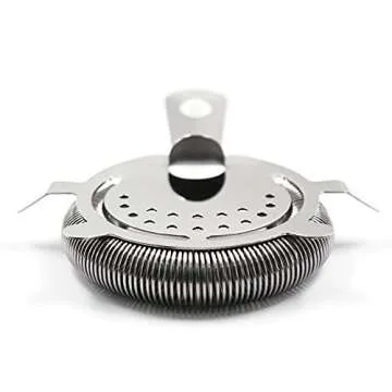 Sky Fish Hawthorne Cocktail Strainer Stainless Steel Bar Strainer Professional 4 Prong Strainer with 100 Wire Spring