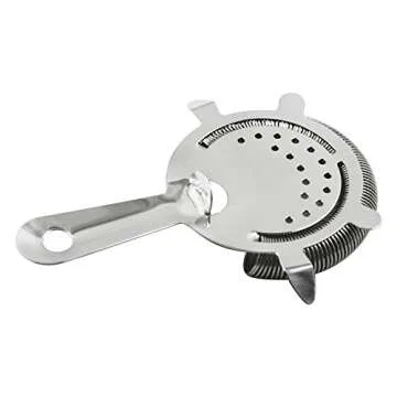 Sky Fish Hawthorne Cocktail Strainer Stainless Steel Bar Strainer Professional 4 Prong Strainer with 100 Wire Spring