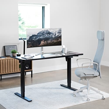 VIVO Electric Standing Desk with Memory Controller Black Frame