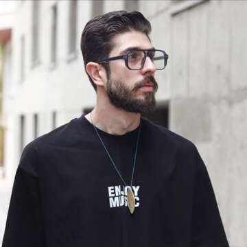 PORADAY Blue Light Blocking Glasses for Women Men 70s Retro Square Aviator Eyeglasses Rectangle Comp...