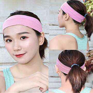 Anata U 12 Pack Stretch Headbands Non-Slip Head Wraps Great for Sports, Yoga, Pilates, Running, Gym, Workouts, Baseball, Casual Wear, Gifts & more! Variety