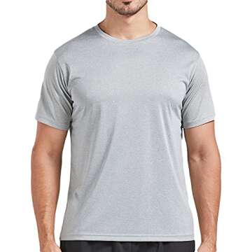 Men's Dry Fit T Shirts for Gym and Running - 5 Pack