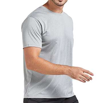 Men's Dry Fit T Shirts for Gym and Running - 5 Pack