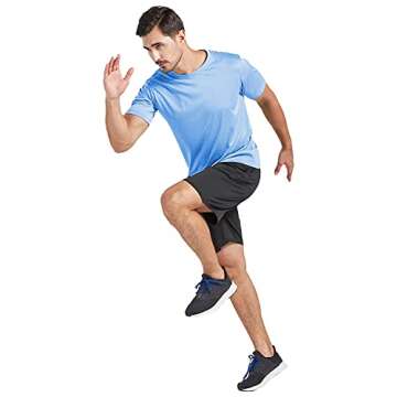 Men's Dry Fit T Shirts for Gym and Running - 5 Pack