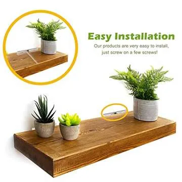 Luomorgo 4 Pcs Floating Shelf Bracket 3 Inch Shelf Brackets Heavy Duty Black Blind Shelf Support Bracket, Hidden Wall Mounted Shelf Brackets with Screws & Wall Plugs