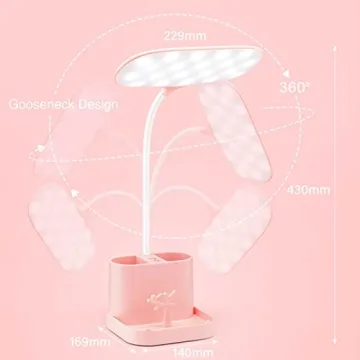 Mubarek Cute Desk Lamp for Aesthetic Girls & Women