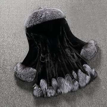 LUGOGNE Faux Fur Warm Jacket for Women Plus Size