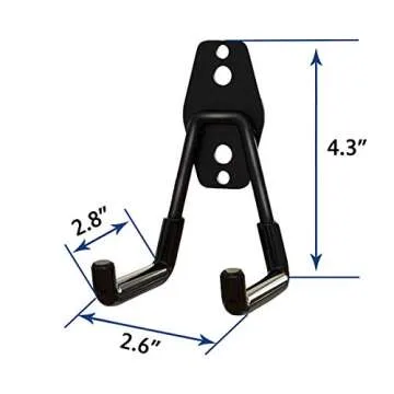 2 Pack Garage Storage Utility Hooks - Heavy Duty Steel Wall Mount for Tool Organization