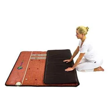 HealthyLine Far Infrared Heating Queen Mattress Pad - Tourmaline, Amethyst and Obsidian Gemstones - Negative Ions - Inframat Pro 80" x 60"