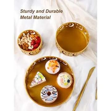 Elegant Ramadan Serving Trays - 3 PCS for Eid Celebrations