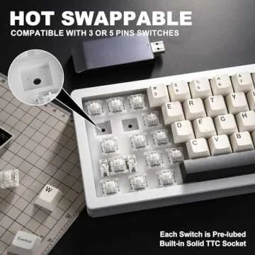 YUNZII AL71 Mechanical Keyboard with RGB & Wireless Connectivity