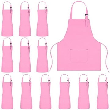 Ramede Kids Art Aprons - 12 Durable Adjustable Aprons
