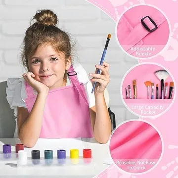 Ramede Kids Art Aprons - 12 Durable Adjustable Aprons