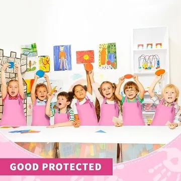 Ramede Kids Art Aprons - 12 Durable Adjustable Aprons