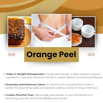 Organic Dried Orange Peel Powder for Culinary Delights 8 oz