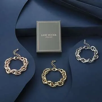 Chunky Gold-Plated Chain Bracelet by Lane Woods for Women