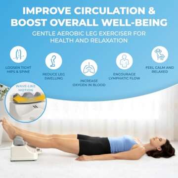 Daiwa Felicity Chi Vitalizer Machine Original - Passive Aerobic Exerciser for Vitality Swing Shaking Exercise - Chi Machine Lymphatic Massager, Comfortable Padded Ankle Cradle for Full Body Relaxation