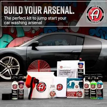 Adam's Polishes Premium Car Wash Kit - Arsenal Builder with Car Care Cleaning Chemicals, Essential Car Wash Supplies - Gift for Car & Truck Lovers, Dads and DIYers