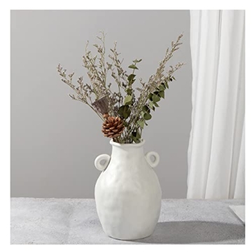 Sunormi White Ceramic Minimalist Vase For Elegant Decor