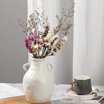 Sunormi White Ceramic Minimalist Vase For Elegant Decor