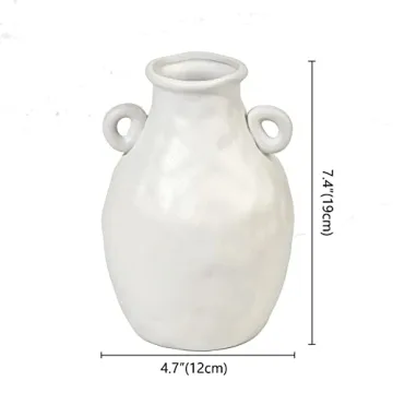 Sunormi White Ceramic Minimalist Vase For Elegant Decor