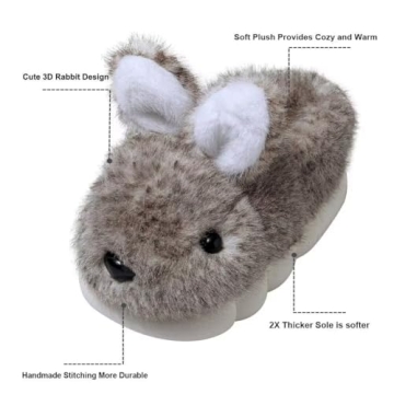 Comfortable Bunny Slippers for Toddlers - Fluffy & Cute