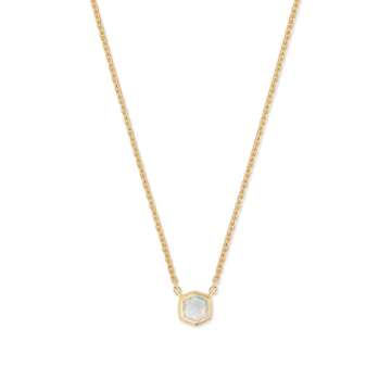 Kendra Scott Davie Pendant Necklace in 18K Gold Vermeil, Fine Jewelry for Women, White Opal